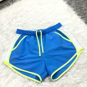 UNDER ARMOUR RUNNING SHORT BLUE / NEON SIZE S/M